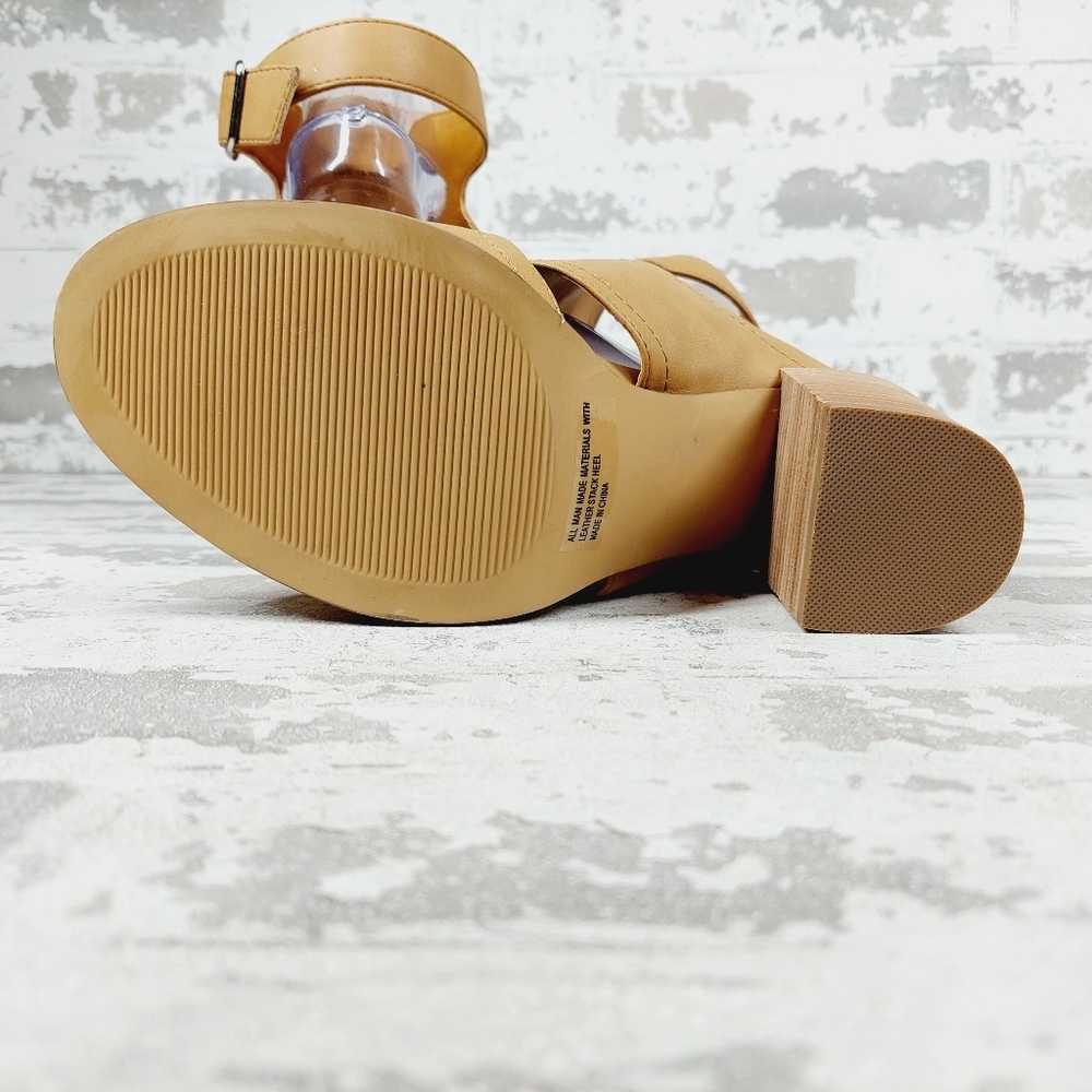 Dolce Vita Tan Open-Toe Block Heel Sandals - Picture 9 of 12